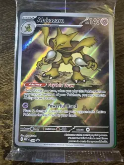 SEALED, Alakazam 009 Black Star PROMO Mega Evolution, Full Art Holo, Pokemon TCG - Image 1