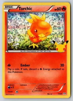 Torchic 011/025 Holo Promo McDonald's 25th Anniversary Promos Pokemon Near Mint - Image 1