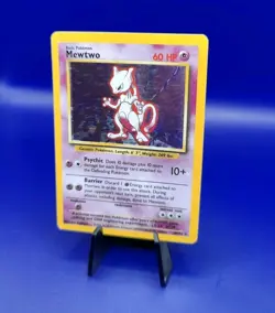 Mewtwo 10/102 Base Set Holo Rare Pokemon Card Nintendo TCG WOTC Error Card MP - Image 3