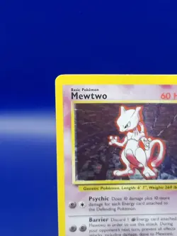Mewtwo 10/102 Base Set Holo Rare Pokemon Card Nintendo TCG WOTC Error Card MP - Image 4