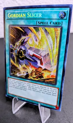 Gordian Slicer Secret Rare ALIN-EN066 1st Ed NM Yu-Gi-Oh! Pack Fresh 🔥 - Image 3
