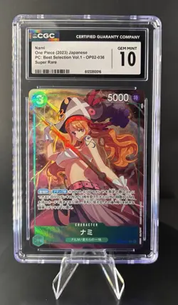 CGC 10 Nami OP02-036 SR Premium Card Collection BS Vol.1 One Piece JPN - Image 1