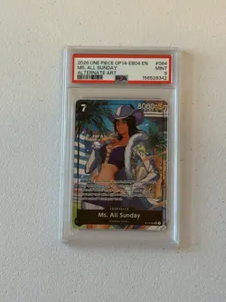 2026 One Piece Ms. All Sunday Super Rare Alt Art #OP14-084 PSA 9 MINT - Image 1