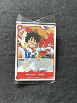 Monkey.D.Luffy P-001 Sealed Super Pre-Release Participant Promo One Piece Card - Image 1