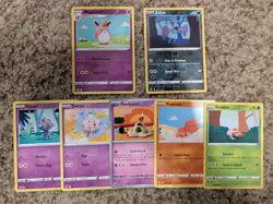 Lot of 7 Asako Ito Pokemon TCG Cards, knit cards wigglytuff - Image 1