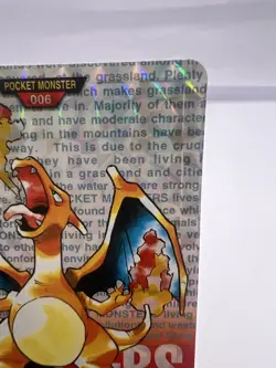 Pokemon Card Charizard Bandai Carddass No.006 Red Version 1996 EXC Cond Japanese - Image 3
