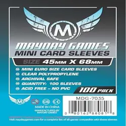 Mayday Games Premium Card Sleeves - Mini Euro Size 45mm x 68mm (50ct) - Image 1