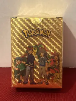 55-piece gold foil fan art Pokemon card deck, New, Sealed - Image 1