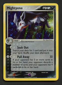 Mightyena 12/107 EX Deoxys Moderately Played Holo Rare Pokemon Card - Image 1