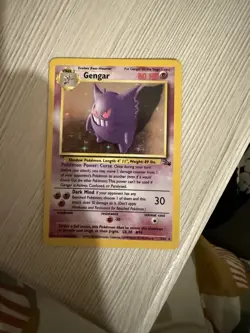 Pokemon TCG Gengar Fossil Holo Rare Card 5/62 - HP/MP - Image 1