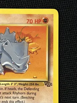 Pokemon Rhyhorn 61/64 (1st Edition) *Near Mint* Jungle ‘Never Played Card’ - Image 4