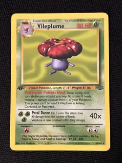 Pokemon Vileplume 31/64 (1st Edition) *Near Mint* Jungle ‘Never Played Card’ - Image 1