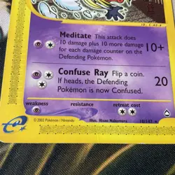 2002 Pokemon Card - Jynx Aquapolis 18/147 Rare REGULAR Lp - Image 4