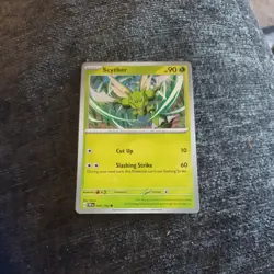 ❄001/162 Scyther Common Card Temporal Forces Pokemon TCG 2023 - Image 1