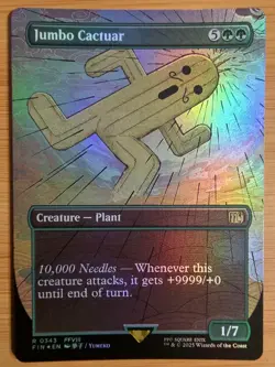 Jumbo Cactuar NM-M Borderless FINAL FANTASY 343 MTG Magic The Gathering - Image 2