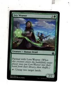MTG SkeenAB Ley Weaver PRERELEASE PROMO FOIL from Battlebond. NM. - Image 1