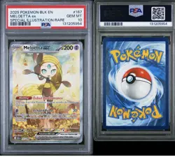 2025 Pokemon Black Bolt Meloetta ex Special Illustration Rare #167/086 PSA 10 - Image 3