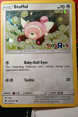 Pokemon TCG Stufful 110/147 Holo Toys R Us Promo English Basic 70 HP - Image 1