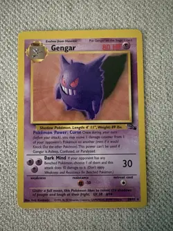Pokemon TCG Gengar 20/62 Fossil Non-Holo Rare - Image 1