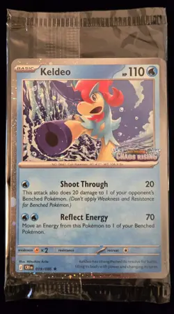 Pokemon TCG: Chaos Rising Stamped Promo - Keldeo (019/086) Sealed Cosmo Holo - Image 1