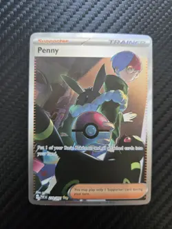 Pokemon TCG: Paldean Fates: 239/091 Penny Special Illustration Rare Trainer NM - Image 1