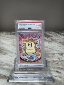 🔥 1ST EDITION, BLUE LOGO 🔥 1999 Pokemon Topps TV Series, Raticate #20 PSA 10 - Image 1