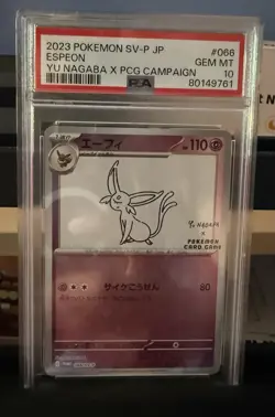 2023 Pokemon SV-P Espeon 066/SV-P Yu Nagaba Promo Holo PSA 10 - Image 1