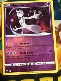 C167 POKEMON TCG CROWN ZENITH MEWTWO #059 NM-M REVERSE HOLO - Image 1