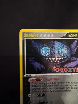 Pokemon TCG Sableye Deoxys 23/107 Reverse Holo Stamped Near Mint Condition - Image 3