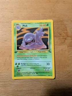 1999 Pokemon - 1st Edition Muk Holo Rare - Fossil 13/62 MP - Image 1