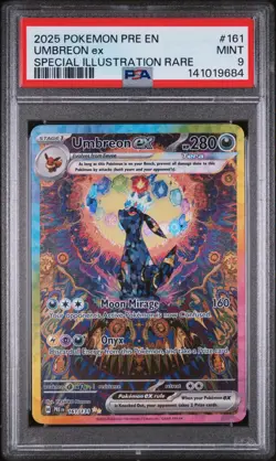 Pokemon Umbreon ex 161/131 Sv Prismatic Evolutions SIR Holo EN PSA 9 - Image 1