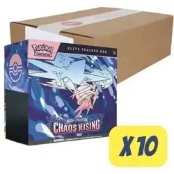 FACTORY SEALED NEW Pokemon TCG ME04 CHAOS RISING 10 BOX ELITE TRAINER CASE ETB - Image 1