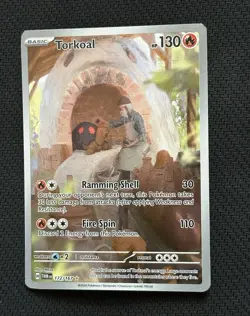 Pokemon Torkoal 172/167 Twilight Masquerade IR Full Art Holo - Image 1