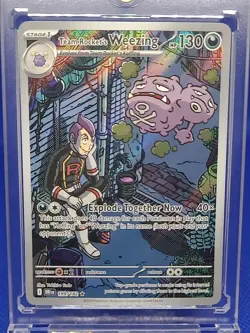 🔥Pokemon Team Rocket's Weezing 199/182 Destined Rivals Illustration Rare - Image 1
