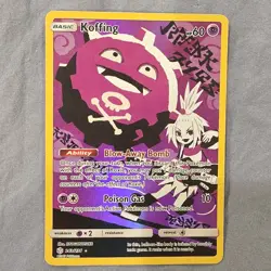 Pokemon TCG Koffing 243/236 Cosmic Eclipse Secret Rare Full Art Holo - Image 1