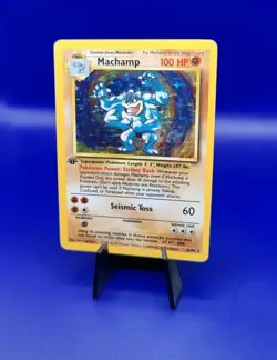 Machamp 8/102 1st Edition Base Set Holo Rare Pokemon Card WOTC Pokemon TCG LP - Image 3