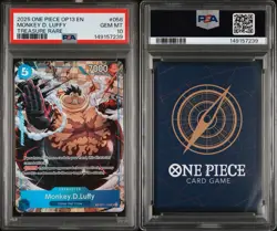 2025 ONE PIECE OP13 058 CARRYING ON HIS WILL MONKEY D LUFFY TREASURE RARE PSA 10 - Image 3