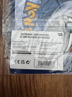 Pikachu at the Museum / Jumbo Promo Pokemon Card (Factory Sealed) - Image 3