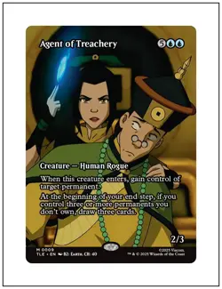 1x Agent of Treachery, Borderless Art, Avatar, Magic the Gathering MTG NM - Image 1
