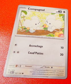 POKEMON EVOLUTIONS A PALDEA CARD CARTE COMPAGNOL 167/193 PAL FR MINT - Image 1