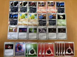 Pre-assembled Pokemon Card Team Rocket Half Double Black All Cards + Coin - Image 5