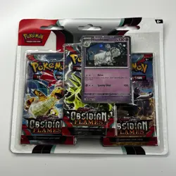 Pokemon Scarlet and Violet Obsidian Flames 3 Pack Blister Houndstone Promo - Image 1