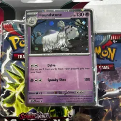 Pokemon Scarlet and Violet Obsidian Flames 3 Pack Blister Houndstone Promo - Image 2
