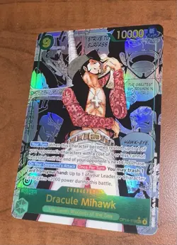 Dracule Mihawk (Manga) Secret Rare OP14-119 Azure Sea’s Seven One Piece English - Image 1