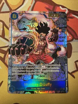 Namco One Piece CCG Monkey.D.Luffy OP11-118 SEC Manga Foil English 8000 NM - Image 1