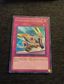 Gladiator Beast War Chariot LCGX-EN266 Secret Rare 1st Edition Yu-Gi-Oh Card - Image 1