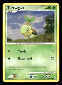 Turtwig - 103/130 - Common - Diamond & Pearl Base - Pokemon Card - MP - Image 1