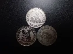 Pokemon Card Meiji Promo Metal Battle Coin x3 Grimer & Muk #6525 - Image 1