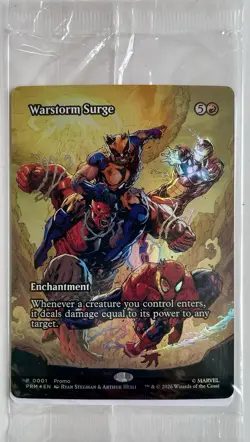 Warstorm Surge Marvel MTG Avengers Armageddon Foil Promo Card - Image 1