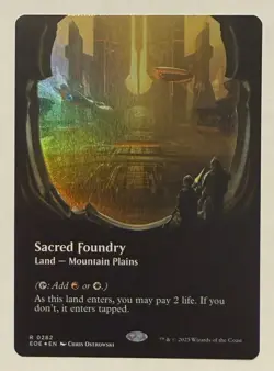 Sacred Foundry Borderless Foil - Edge of Eternities MTG - Image 1